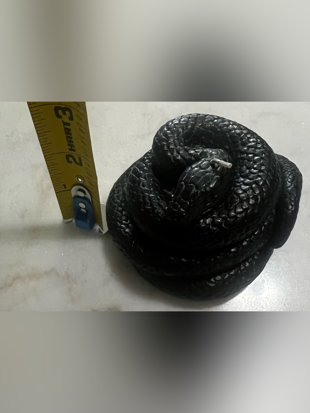 Enchanted Black Coiled Snake Candle Gothic Halloween Wicca - Picture 6 of 9